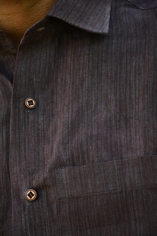 Brown Linen Shirt – Relaxed Fit