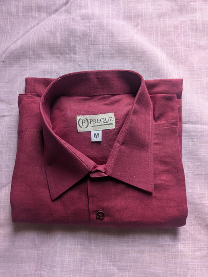 Marron Linen shirt - Relaxed Fit