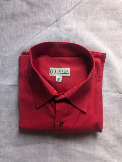 True Red Pure Linen Shirt- Relaxed Fit