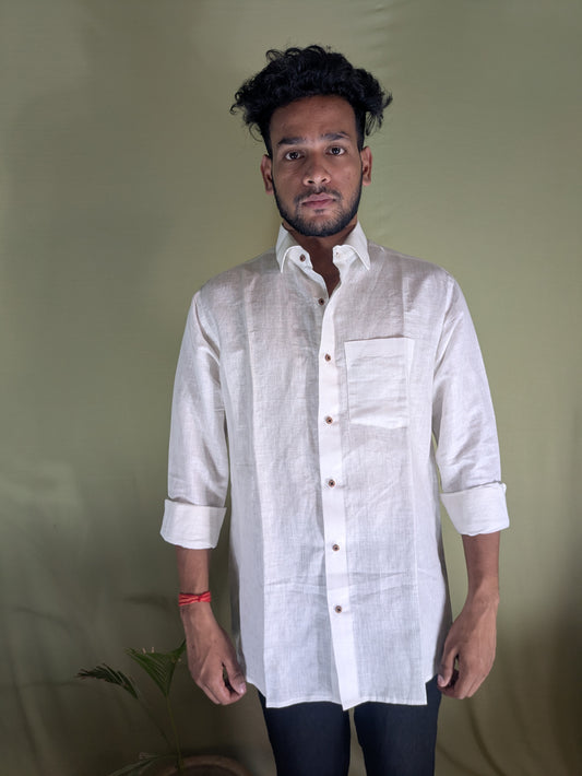 Off-White Linen Shirt – Relaxed Fit