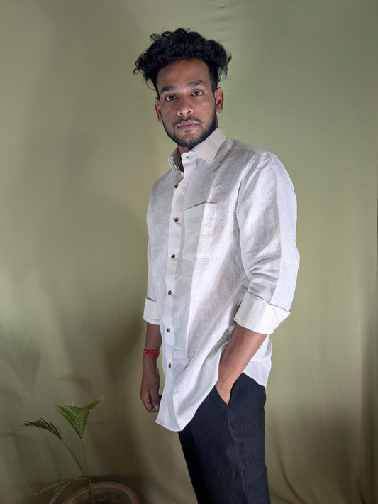 Off-White Linen Shirt – Relaxed Fit